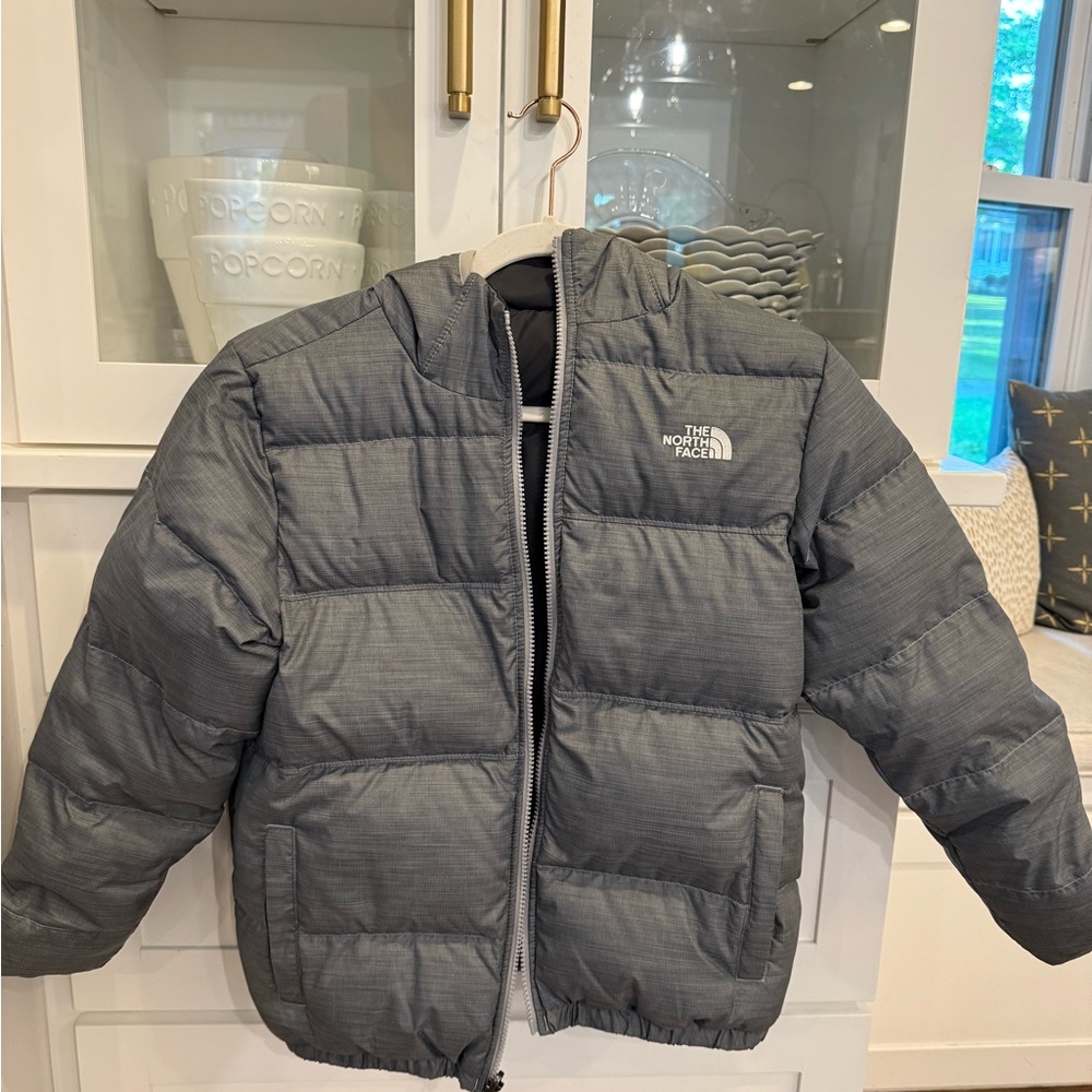 The North Face Kids Charcoal Puffer Jacket